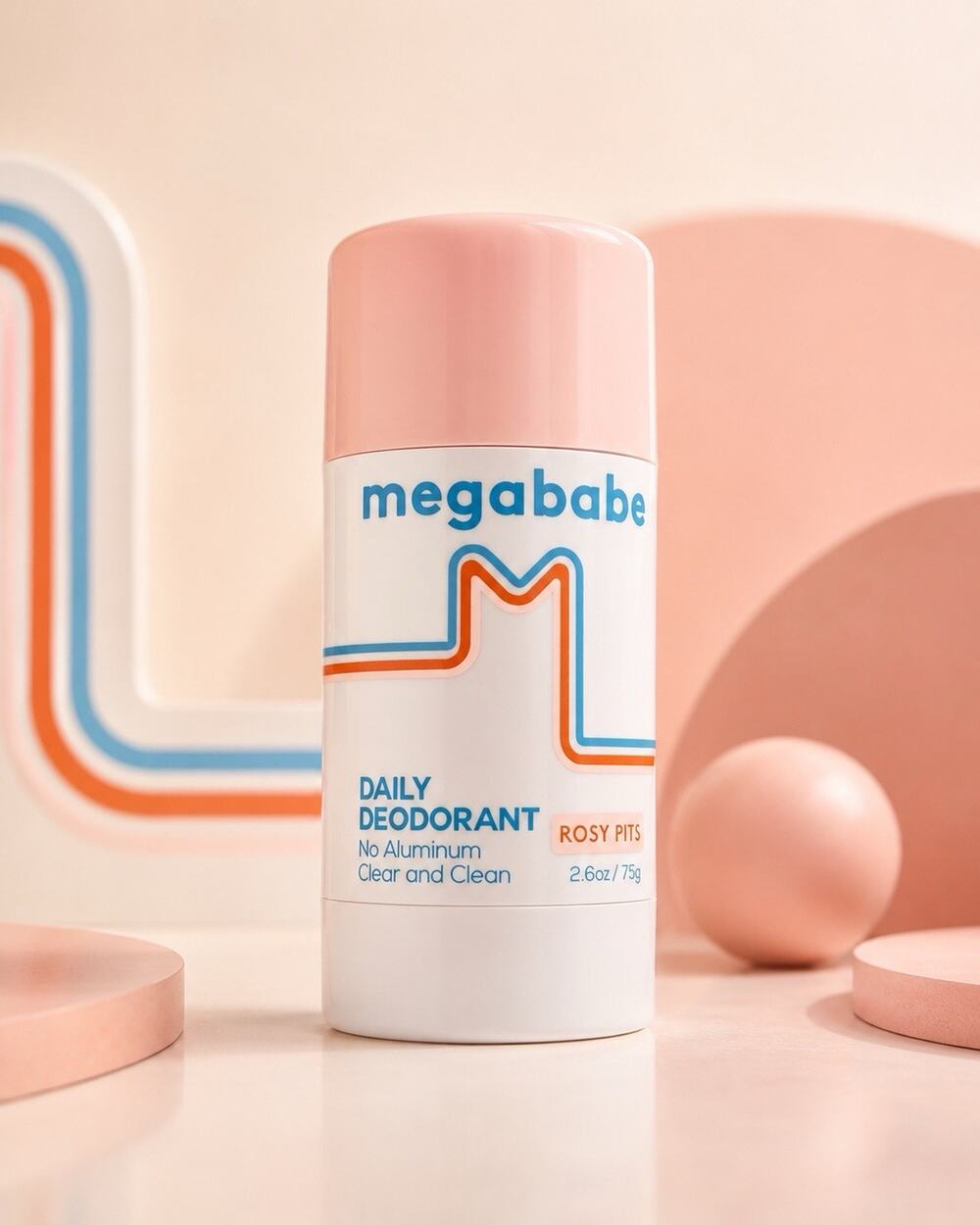 Megababe Daily Deodorant No Aluminium Paraben Free ROSY PITS 2.6 oz NEW!!!